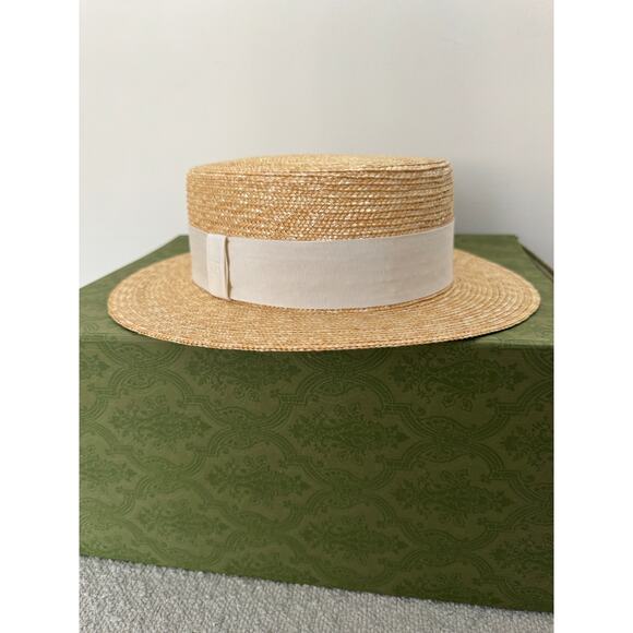 Gucci Raffia Wide-Brimmed Hat BNIB Size medium main image 2